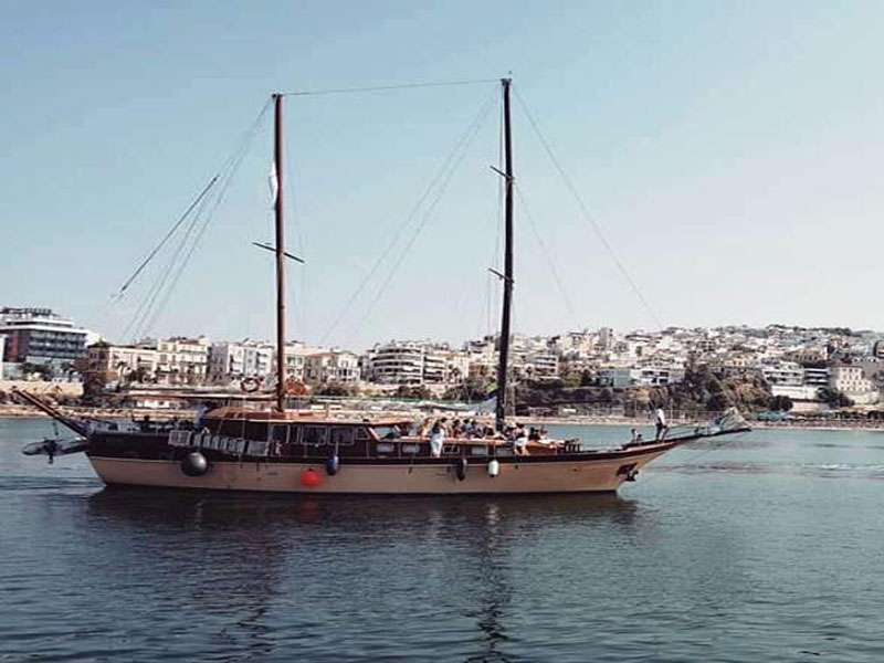 Greek Sea Cruises’s Gulet 68 boat rental cruising around the Greek Islands